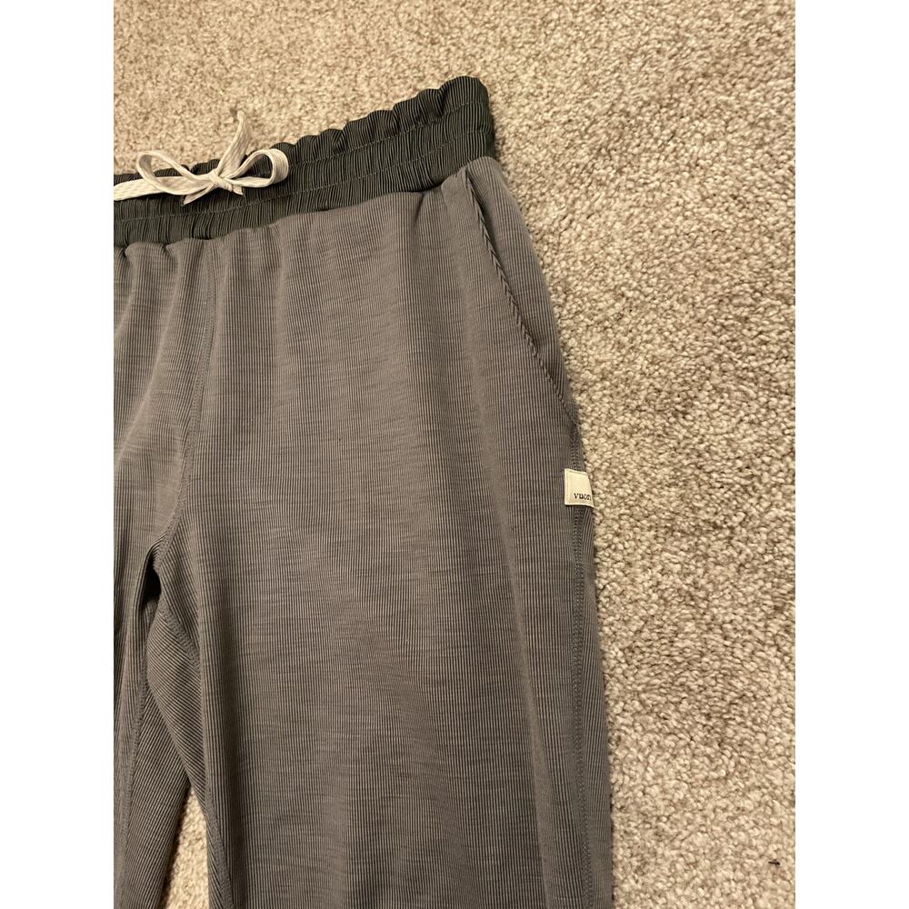 Vuori Lux Rib Performance Jogger Gray Ribbed Athleisure Lounge Pants, Size S - Picture 3 of 10